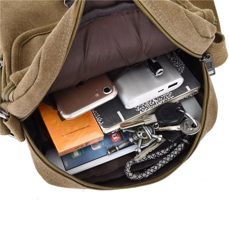 Bolso de lona para hombre, moc - Canvas Backpack Casual reseña y precio