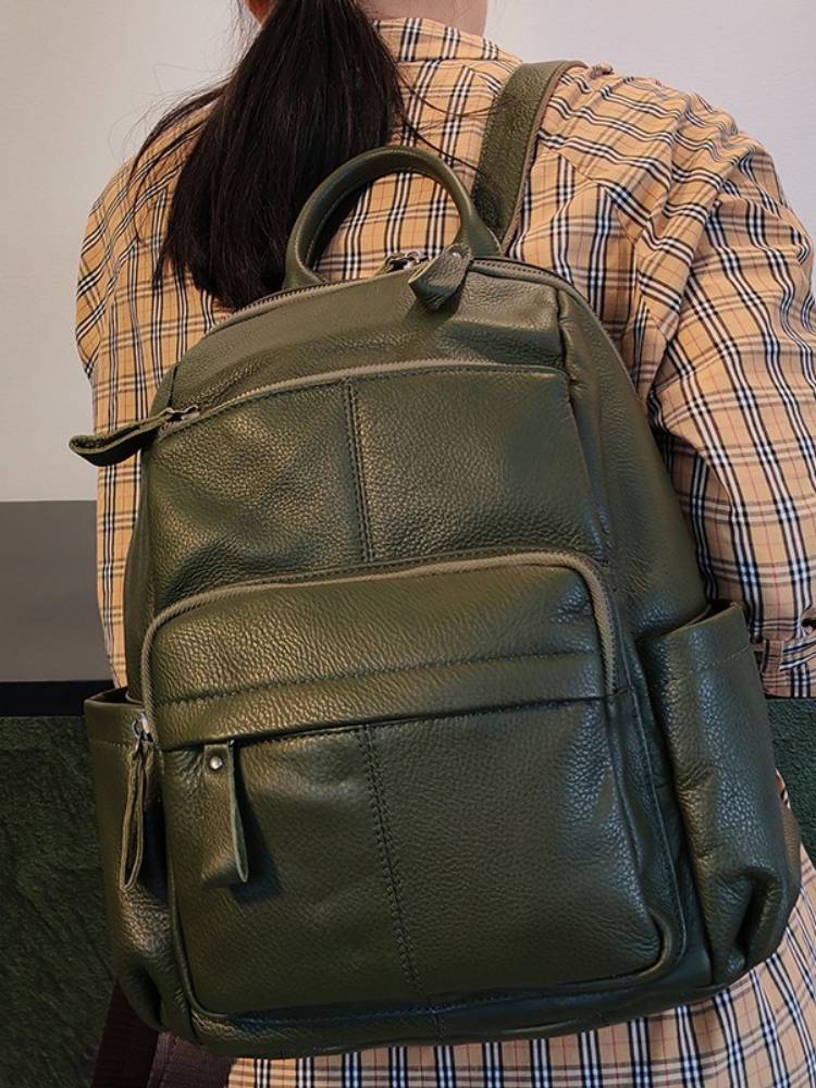 Mochila de cuero de vaca de pr - Fashion Backpack Women reseña y precio